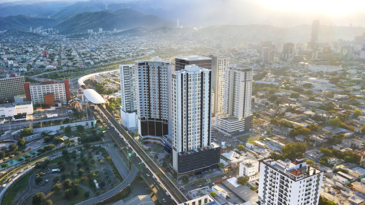 Vista aérea de Monteleva Santa Lucía en Monterrey